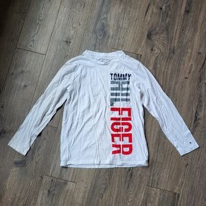 Tommy Hilfiger Logo Tee White {Medium 12/14}